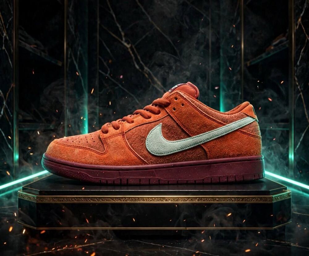 Mens Size 13 - Nike Dunk Low Pro SB Mystic Red Emerald Rise (DV5429-601) NEW!
